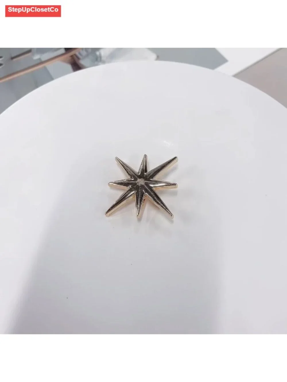 Minimalist Starburst Brooch Pin Fashion Alloy Metal Lapel Hat Bag Suit Accessory